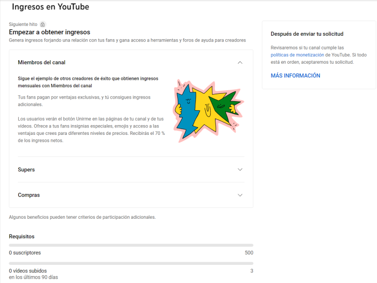 Ingresos en YouTube Monetizacion YouTube Studio